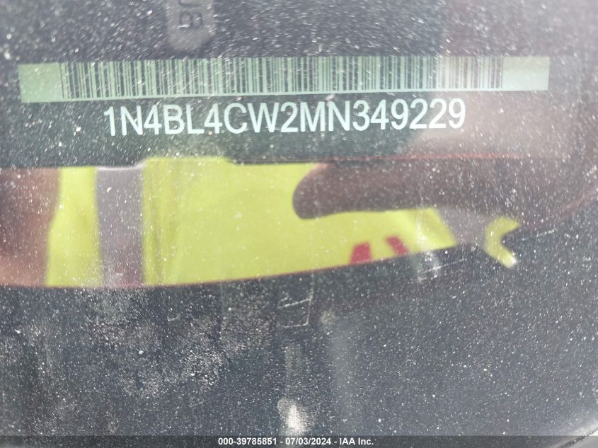 2021 Nissan Altima Sr Intelligent Awd VIN: 1N4BL4CW2MN349229 Lot: 39785851