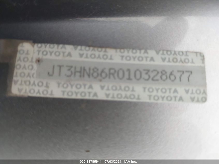 2001 Toyota 4Runner Sr5 V6 VIN: JT3HN86R010328677 Lot: 39785944