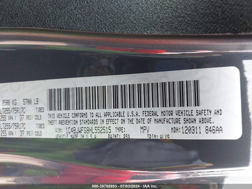 2017 JEEP WRANGLER UNLIMITED RUBICON HARD ROCK 4X4 - 1C4BJWFG8HL552515