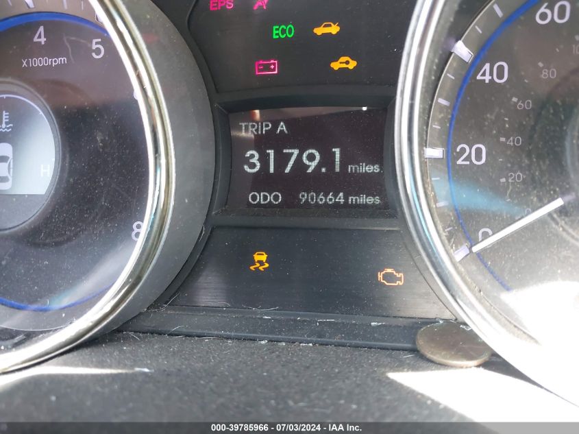 2013 Hyundai Sonata Se VIN: 5NPEC4AC1DH698804 Lot: 39785966