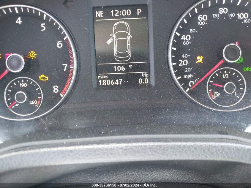 2012 Volkswagen Passat 2.5L Se VIN: 1VWBP7A3XCC087492 Lot: 39786158