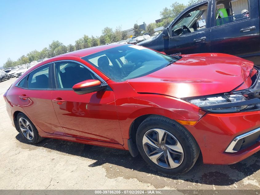 2020 Honda Civic Lx VIN: 19XFC2F62LE203475 Lot: 39786205