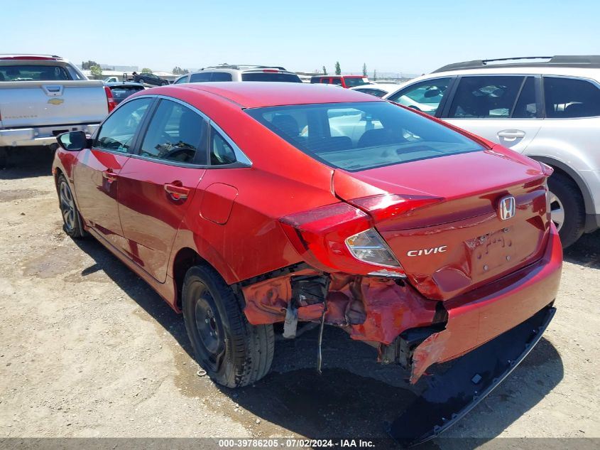 2020 Honda Civic Lx VIN: 19XFC2F62LE203475 Lot: 39786205