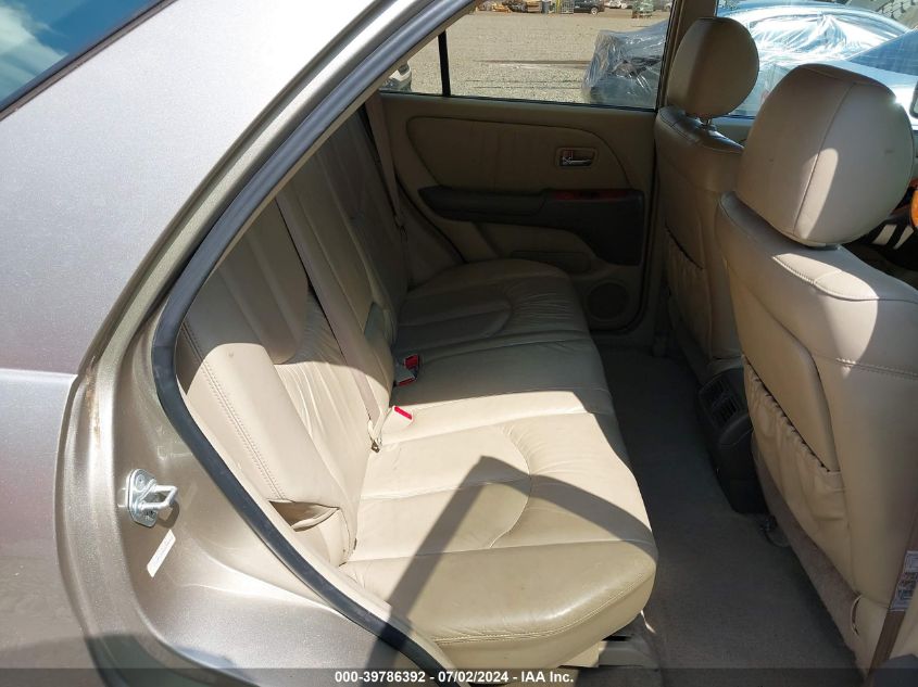 2001 Lexus Rx 300 VIN: JTJHF10U810209043 Lot: 39786392