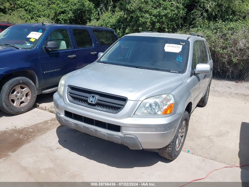 2003 Honda Pilot Ex-L VIN: 2HKYF18623H563042 Lot: 39786436