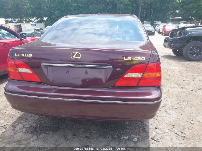 2001 Lexus Ls 430 VIN: JTHBN30F310020338 Lot: 39786446