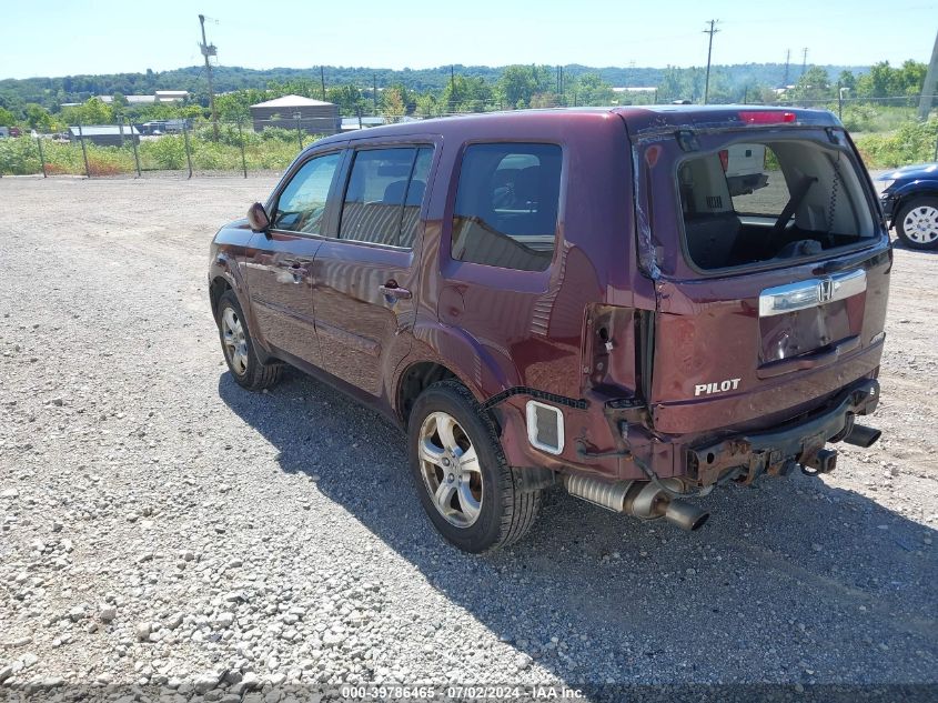 2013 Honda Pilot Exl VIN: 5FNYF4H59DB026676 Lot: 39786465