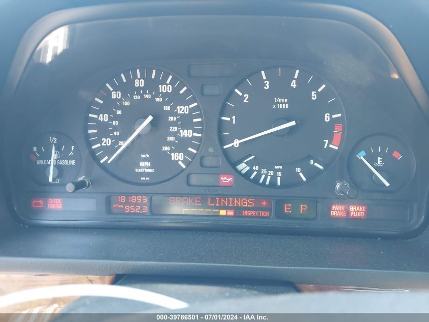 1994 BMW 525 I Automatic VIN: WBAHD6326RBJ95298 Lot: 39786501