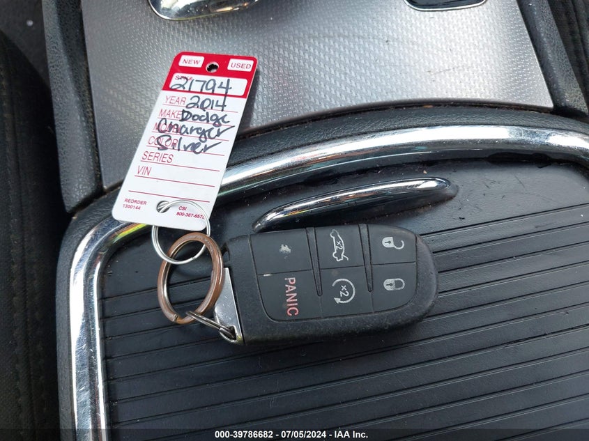 2014 Dodge Charger Sxt VIN: 2C3CDXHG2EH162926 Lot: 39786682