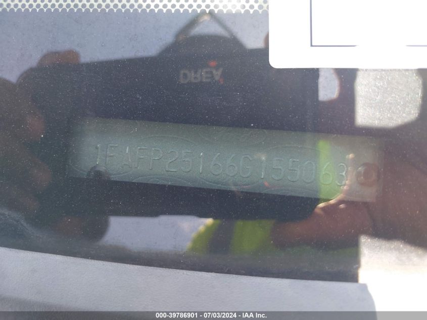 2006 Ford Five Hundred Limited VIN: 1FAFP25166G155063 Lot: 39786901