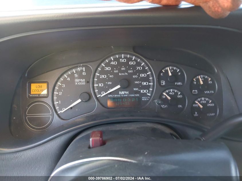 2002 Chevrolet Tahoe Ls VIN: 1GNEC13V32R292419 Lot: 39786902