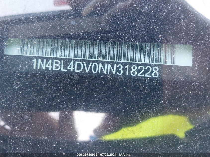 2022 NISSAN ALTIMA SV - 1N4BL4DV0NN318228