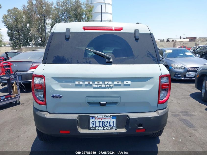 2021 Ford Bronco Sport Big Bend VIN: 3FMCR9B67MRA90595 Lot: 39786959