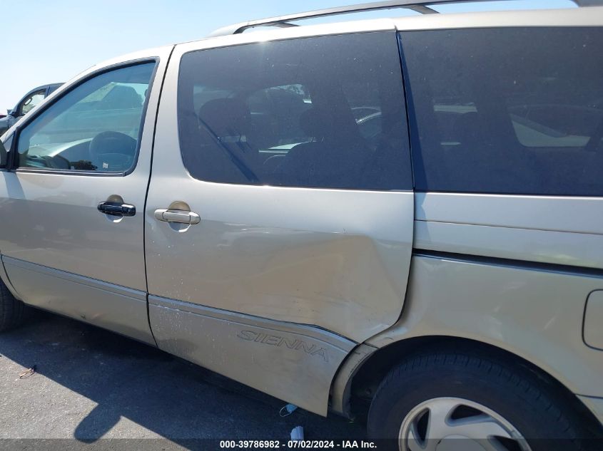 2001 Toyota Sienna Xle VIN: 4T3ZF13C61U365863 Lot: 39786982