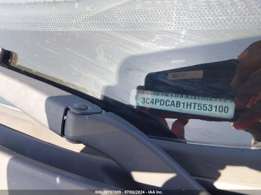 2017 Dodge Journey Se VIN: 3C4PDCAB1HT553100 Lot: 39787009