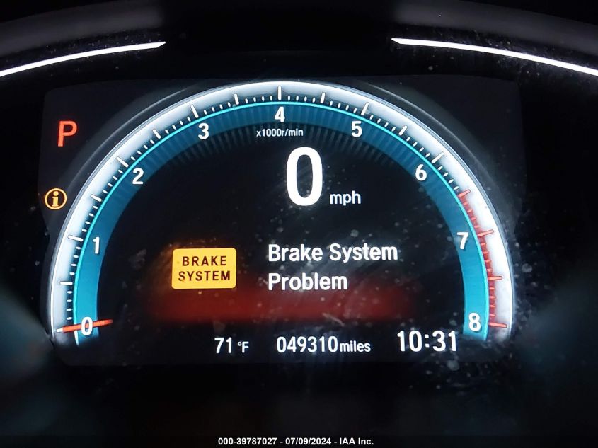 2018 Honda Civic Ex-T VIN: JHMFC1F37JX035912 Lot: 39787027