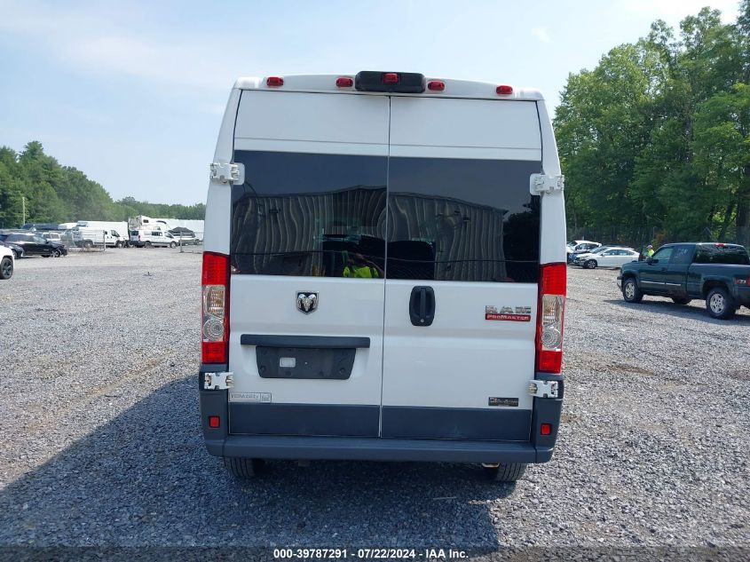 2018 Ram Promaster 2500 Window Van High Roof 159 Wb VIN: 3C7WRVPG9JE137837 Lot: 39787291