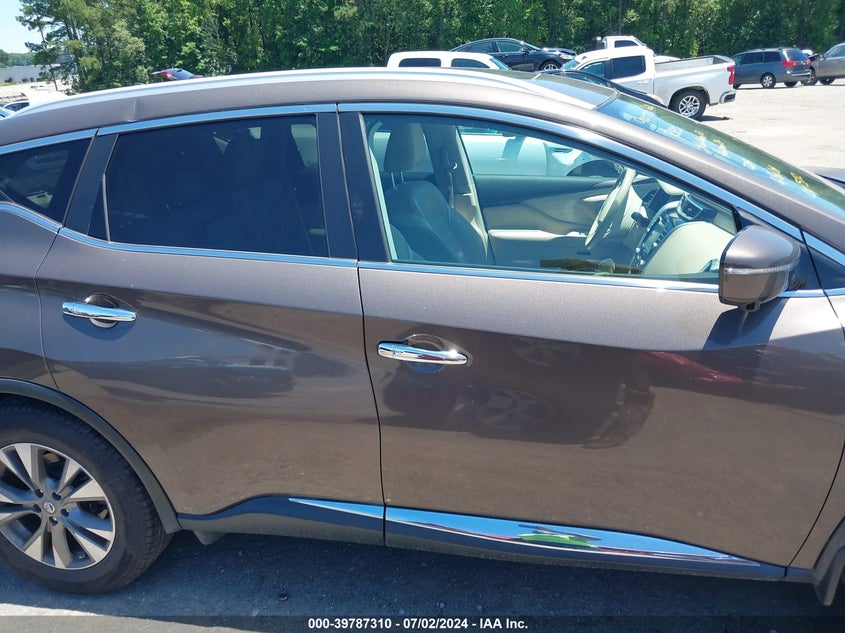 2015 Nissan Murano Sl VIN: 5N1AZ2MG5FN235112 Lot: 39787310