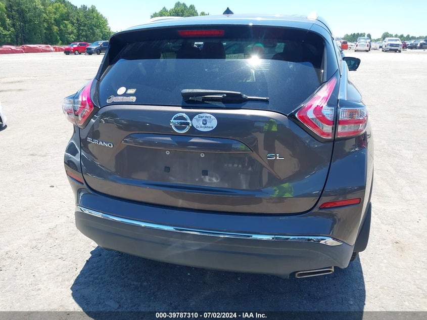 2015 Nissan Murano Sl VIN: 5N1AZ2MG5FN235112 Lot: 39787310