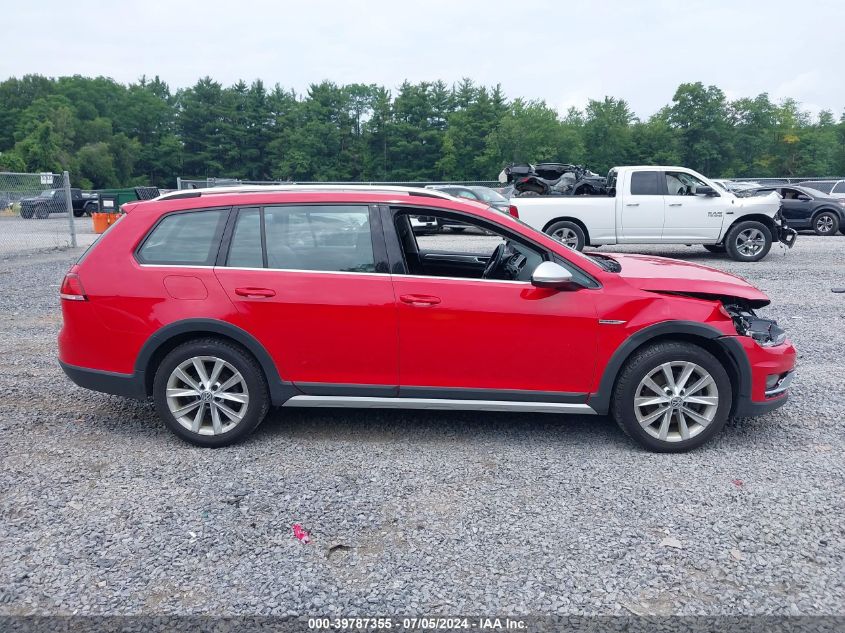 2019 Volkswagen Golf Alltrack Tsi S/Tsi Se/Tsi Sel VIN: 3VWH17AU1KM501339 Lot: 39787355