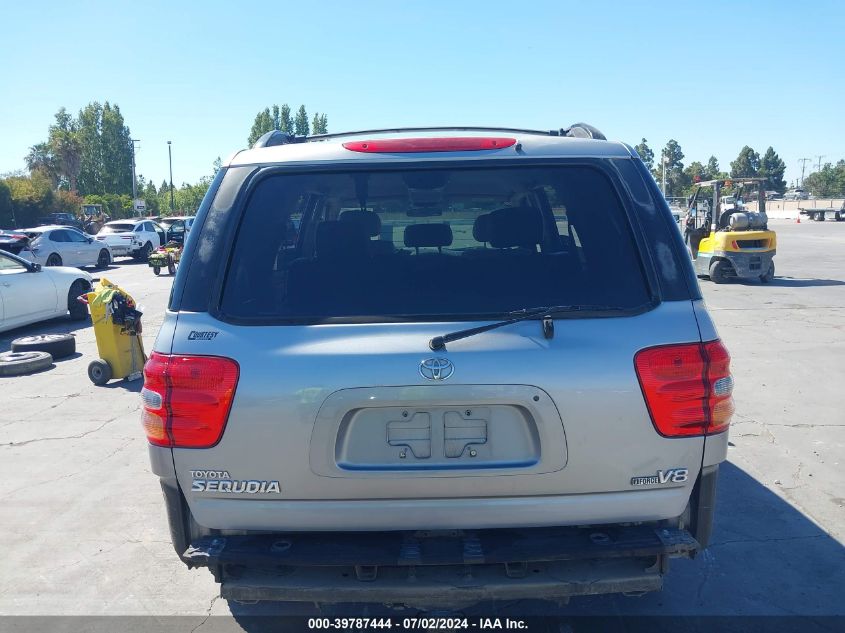 2002 Toyota Sequoia Sr5 V8 VIN: 5TDZT34A22S060543 Lot: 39787444