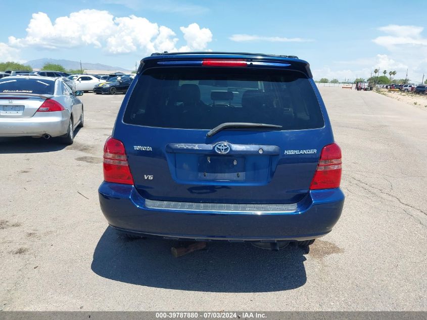 2003 Toyota Highlander Limited VIN: JTEGF21A530113930 Lot: 39787880