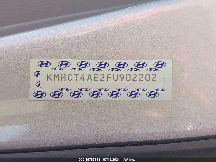 2015 Hyundai Accent Gls VIN: KMHCT4AE2FU902202 Lot: 39787933