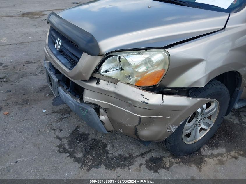 2003 Honda Pilot Ex-L VIN: 2HKYF18643H602259 Lot: 39787991