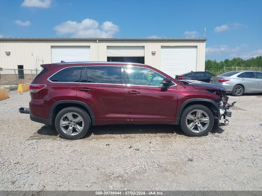 2015 Toyota Highlander Limited Platinum V6 VIN: 5TDYKRFH3FS062688 Lot: 39788044