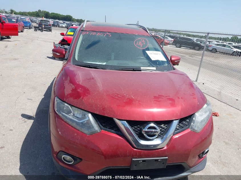 2015 Nissan Rogue Sl VIN: 5N1AT2MT4FC900074 Lot: 39788075