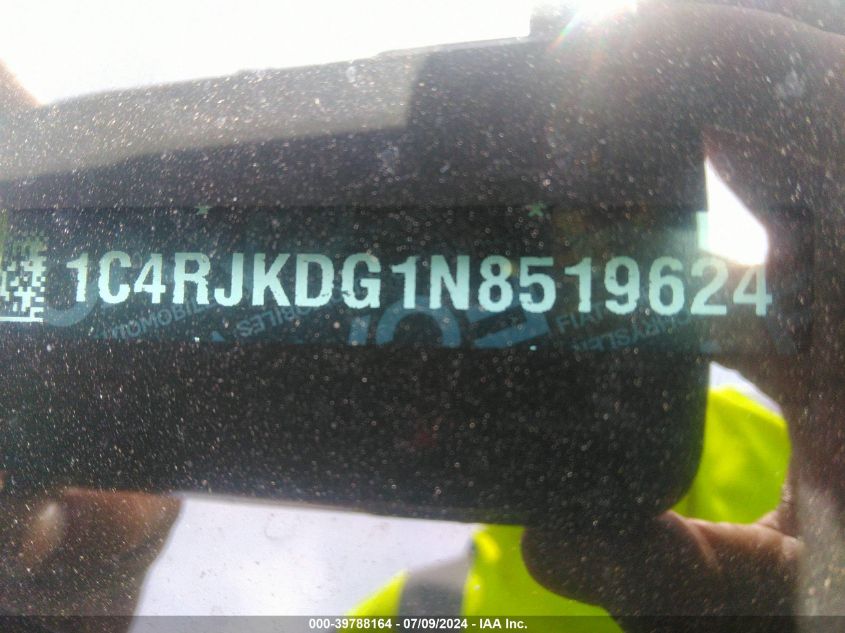 2022 Jeep Grand Cherokee L Overland 4X4 VIN: 1C4RJKDG1N8519624 Lot: 39788164