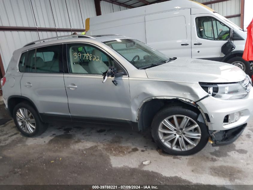 2013 Volkswagen Tiguan Se VIN: WVGBV7AX4DW508453 Lot: 39788221