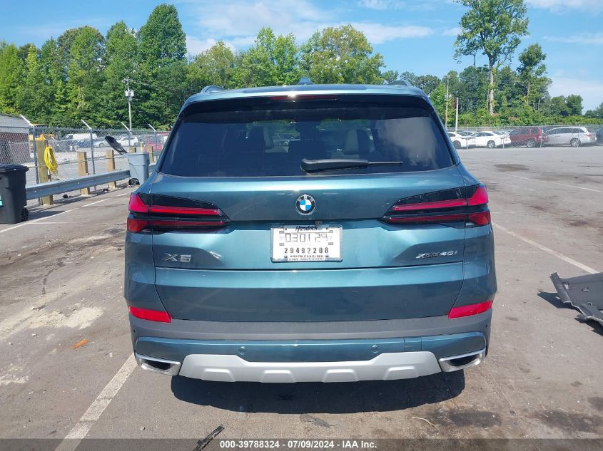 2024 BMW X5 xDrive40I VIN: 5UX23EU09R9V36217 Lot: 39788324