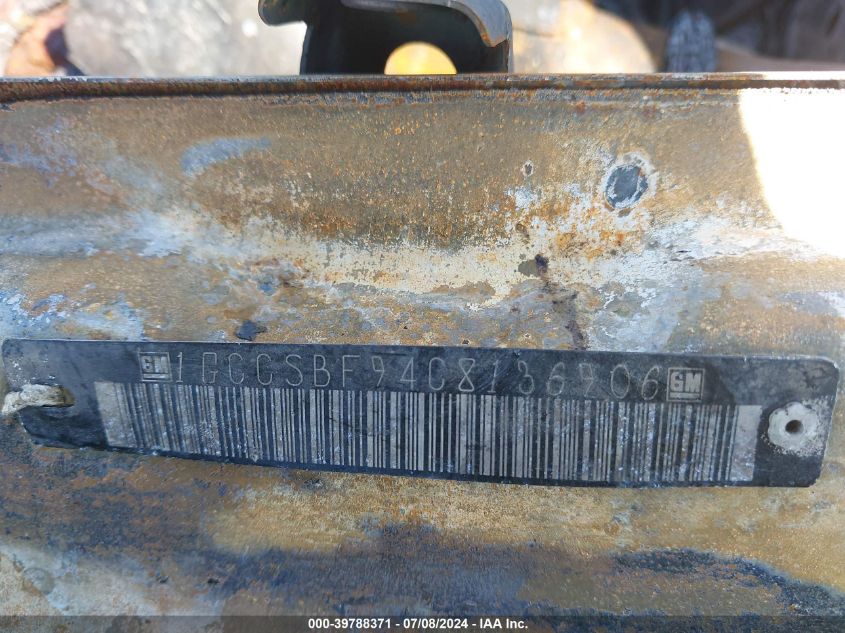 2012 Chevrolet Colorado Work Truck VIN: 1GCCSBF94C8136906 Lot: 39788371