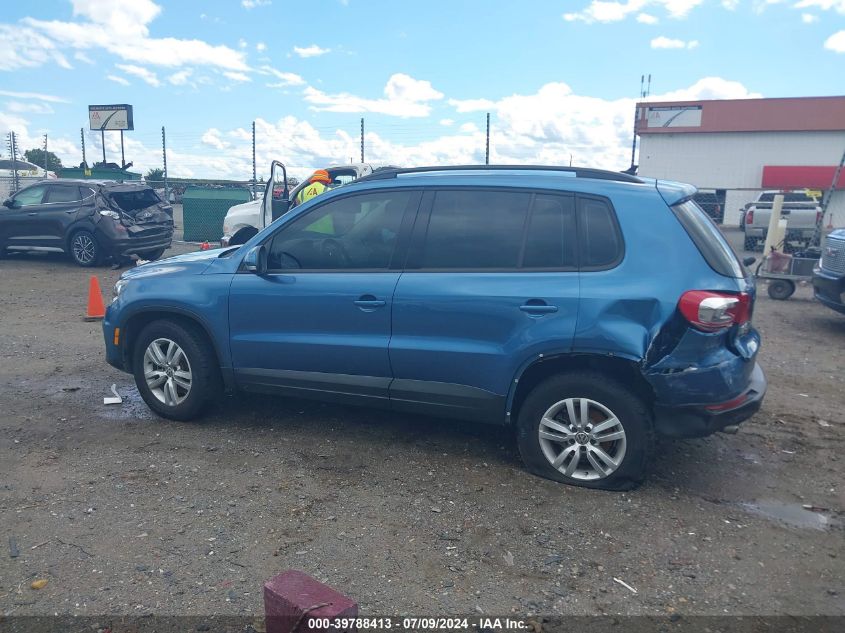 2017 Volkswagen Tiguan 2.0T/2.0T S VIN: WVGAV7AXXHK013814 Lot: 39788413