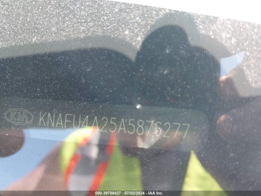 2010 Kia Forte Ex VIN: KNAFU4A25A5876277 Lot: 39788427