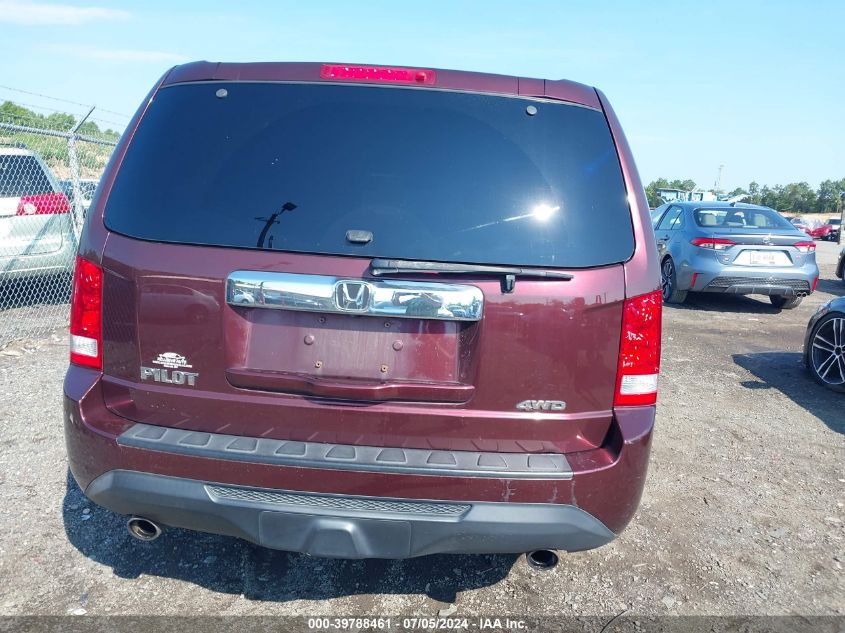 2012 Honda Pilot Ex-L VIN: 5FNYF4H5XCB073813 Lot: 39788461