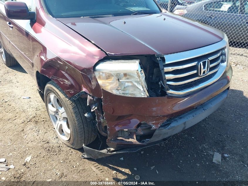 2012 Honda Pilot Ex-L VIN: 5FNYF4H5XCB073813 Lot: 39788461