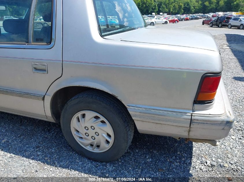 1992 Dodge Spirit VIN: 1B3XA4631NF289349 Lot: 39788470