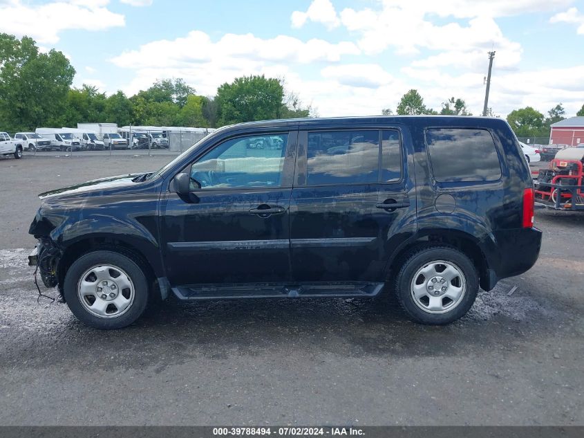 2012 Honda Pilot Lx VIN: 5FNYF4H23CB003883 Lot: 39788494