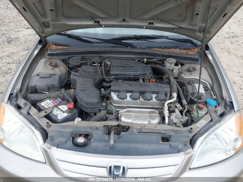 2003 Honda Civic Ex VIN: 2HGES25793H560277 Lot: 39788579