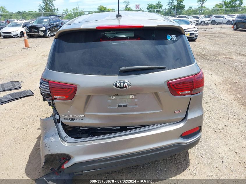 2019 Kia Sorento 2.4L Lx VIN: 5XYPG4A36KG556885 Lot: 39788678