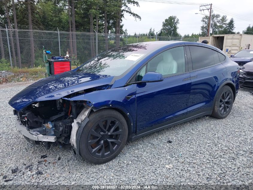 7SAXCBE64NF343565 2022 TESLA MODEL X - Image 2