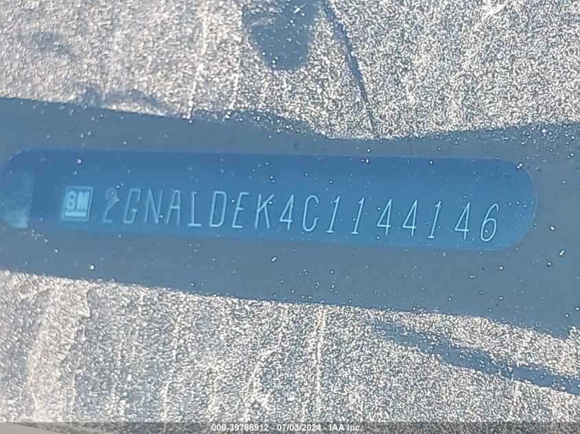 2012 Chevrolet Equinox Lt VIN: 2GNALDEK4C1144146 Lot: 39788912