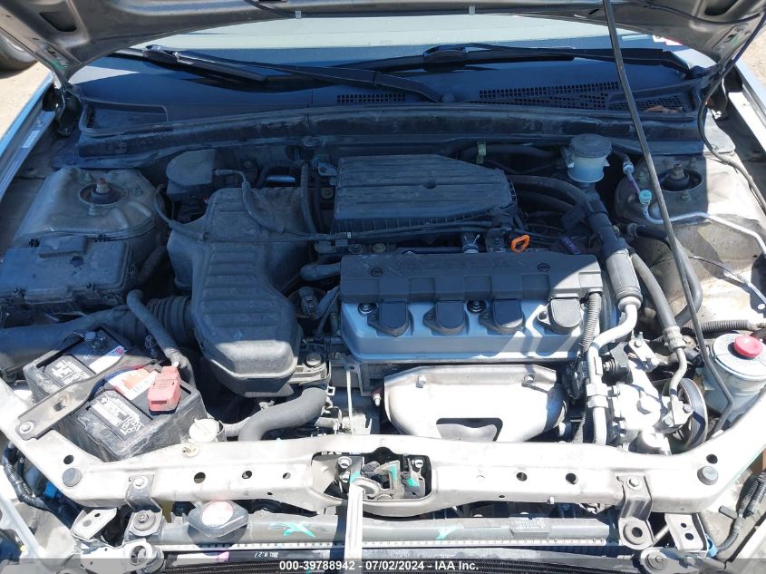 2004 Honda Civic Lx VIN: JHMES16554S001761 Lot: 39788942