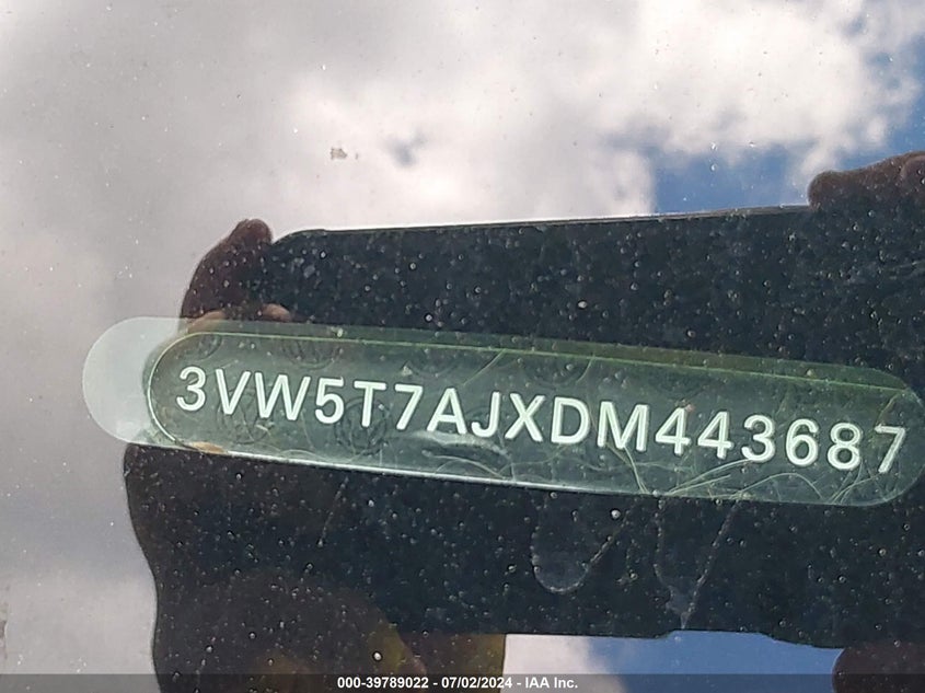 2013 Volkswagen Jetta Gli Autobahn W/Nav VIN: 3VW5T7AJXDM443687 Lot: 39789022