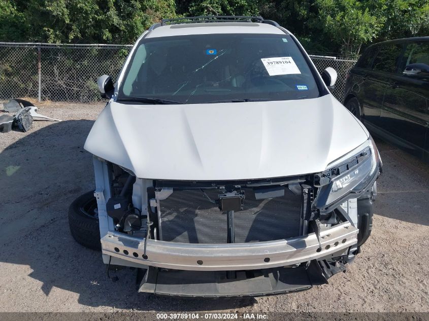 2022 Honda Pilot Touring VIN: 5FNYF5H67NB036378 Lot: 39789104