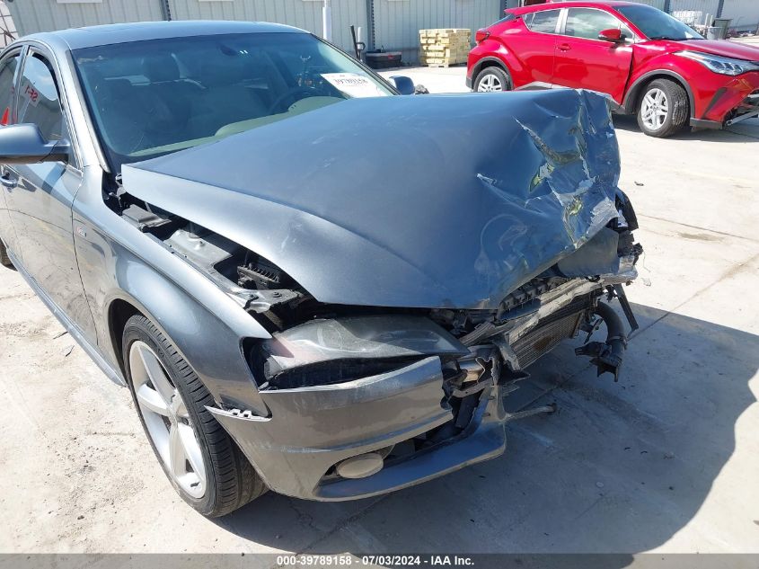 2012 Audi A4 2.0T Premium VIN: WAUFFAFL7CA058263 Lot: 39789158