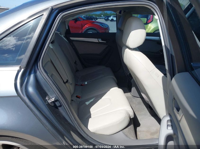 2012 Audi A4 2.0T Premium VIN: WAUFFAFL7CA058263 Lot: 39789158