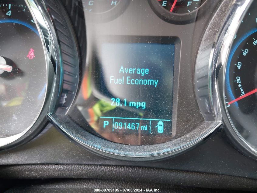 2012 Chevrolet Cruze Lt VIN: 1G1PF5SC7C7274608 Lot: 39789195